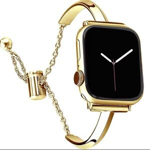 Gold Steel Watch Band for Apple Watch 38 40 41 MM